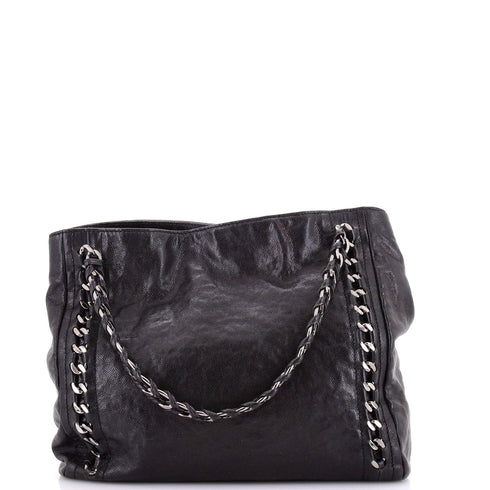 Modern Chain Tote Caviar North South