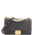 Boy Flap Bag Chevron Calfskin with Micro Chain Detail Old Medium