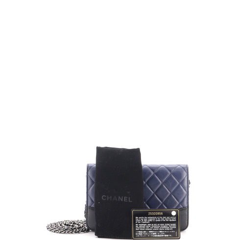 Gabrielle Wallet on Chain Quilted Aged Calfskin