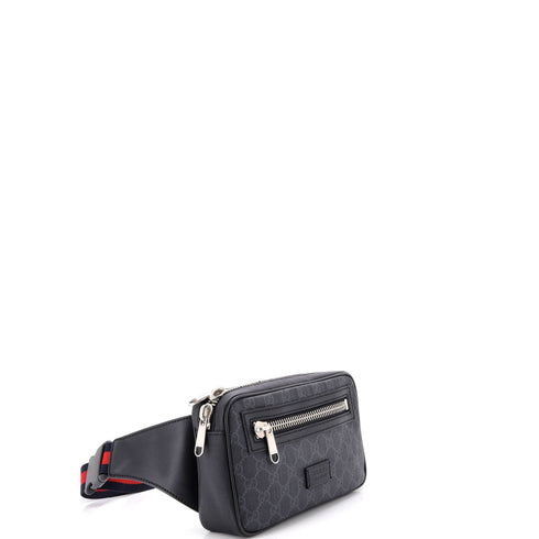 Soft Zip Belt Bag GG Coated Canvas Small