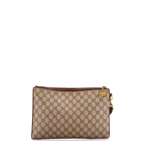 Courrier Pouch GG Coated Canvas with Applique