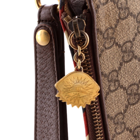 Courrier Pouch GG Coated Canvas with Applique