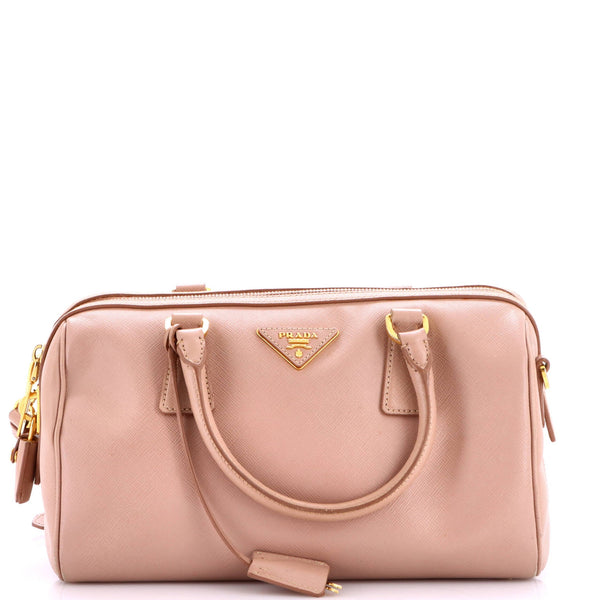 Convertible Bowler Bag Saffiano Leather Medium