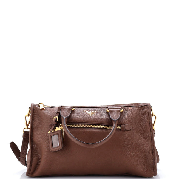 Front Zip Convertible Satchel Vitello Phenix Medium
