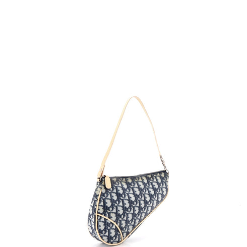 Vintage Saddle Bag Diorissimo Coated Canvas Mini