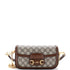 Horsebit 1955 Shoulder Bag GG Coated Canvas with Leather East West