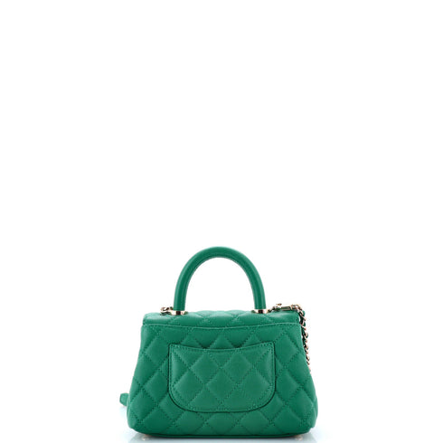 Coco Top Handle Bag Quilted Caviar Extra Mini