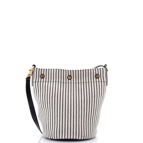 Rive Gauche Bucket Bag Striped Canvas
