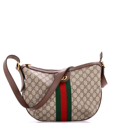 Ophidia Half Moon Hobo GG Coated Canvas Small