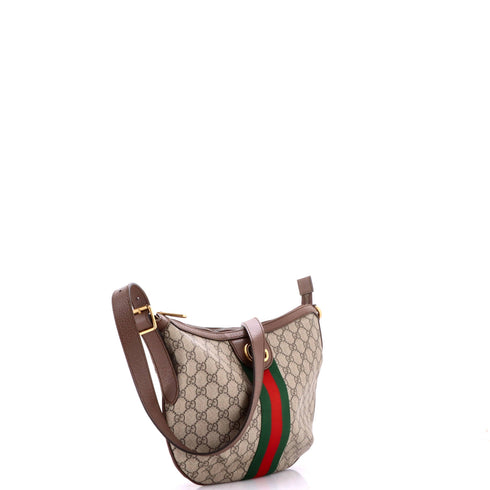 Ophidia Half Moon Hobo GG Coated Canvas Small