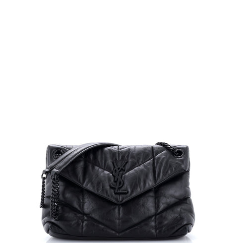Loulou Puffer Shoulder Bag Quilted Leather Small