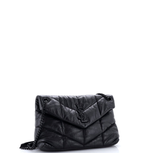 Loulou Puffer Shoulder Bag Quilted Leather Small