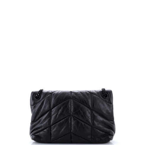 Loulou Puffer Shoulder Bag Quilted Leather Small
