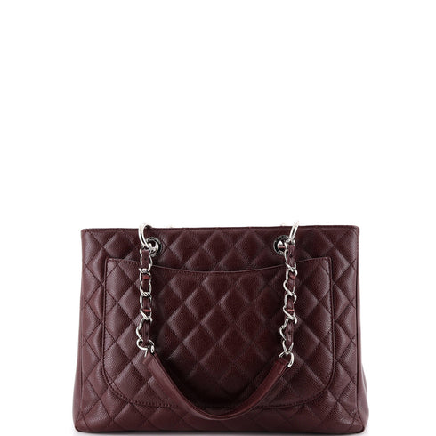 Grand Shopping Tote Quilted Caviar