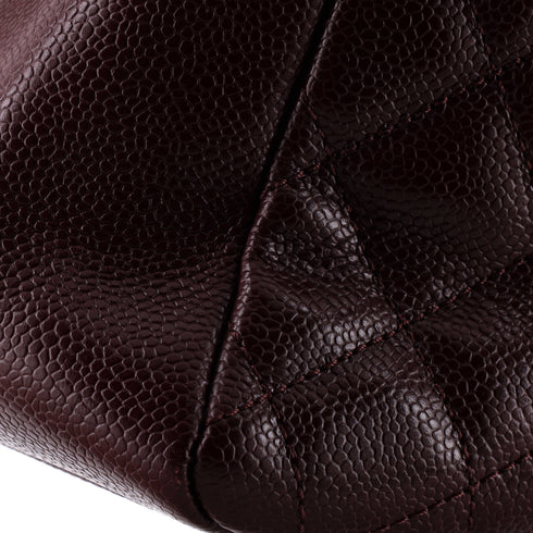 Grand Shopping Tote Quilted Caviar