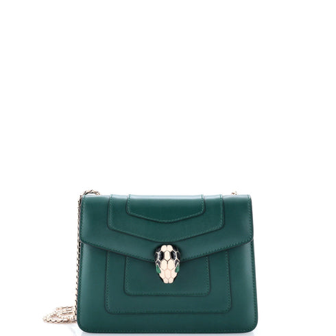 Serpenti Forever Square Shoulder Bag Leather Small