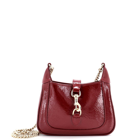 Jackie Notte Chain Hobo Patent Mini