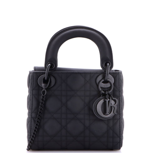 Ultra Matte Lady Dior Chain Bag Cannage Quilt Calfskin Mini