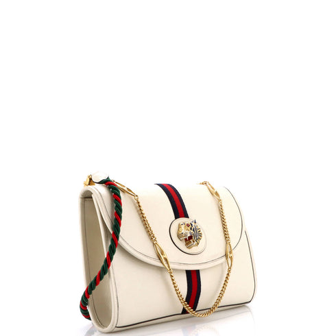 Rajah Web Chain Shoulder Bag Leather Medium