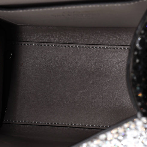 VSling Top Handle Bag Crystal Embellished Leather Mini