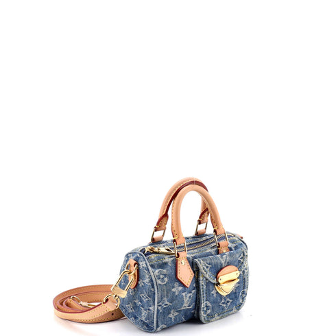 Speedy Bandouliere NM Bag Monogram Denim Nano