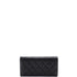 CC Gusset Classic Flap Wallet Quilted Caviar Long