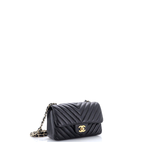 Classic Single Flap Bag Chevron Lambskin Mini
