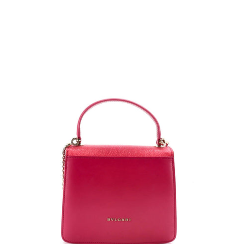 Serpenti Forever Top Handle Bag Leather and Stingray Small