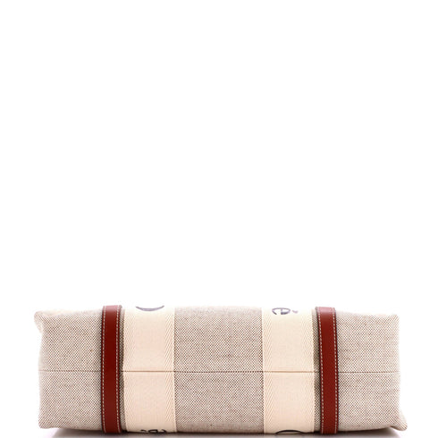 Woody Tote Canvas with Leather Medium
