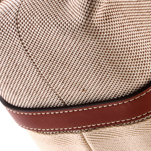 Woody Tote Canvas with Leather Medium