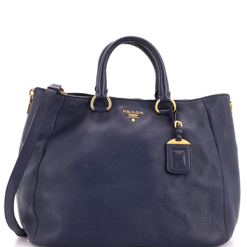 Side Zip Shopper Tote Vitello Daino Large