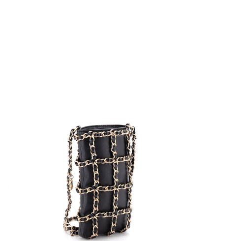 Tech Me Out Clutch With Chain Lambskin
