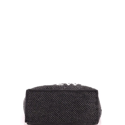 Paula's Ibiza Logo Tote Raffia Large