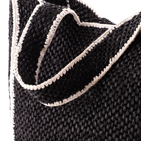 Paula's Ibiza Logo Tote Raffia Large