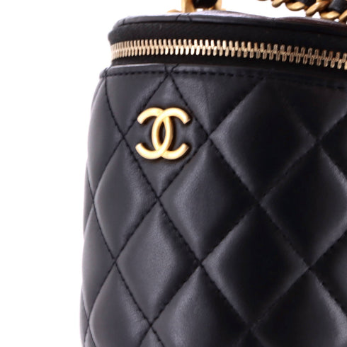 Afternoon Tea Vanity Bucket Bag Quilted Lambskin Mini