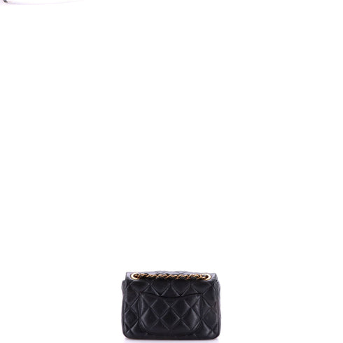 Textured CC Classic Single Flap Bag Quilted Caviar Mini