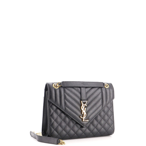 Classic Monogram Envelope Satchel Mixed Matelasse Leather Medium