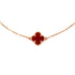 Sweet Alhambra Bracelet 18K Rose Gold and Carnelian