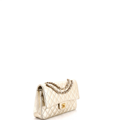 Classic Double Flap Bag Quilted Metallic Calfskin Medium