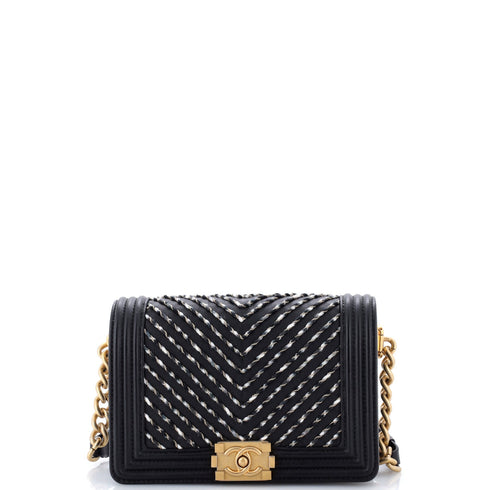 By The Sea Boy Waist Bag Chevron Embroidered Calfskin