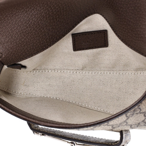 Horsebit 1955 Asymmetric Shoulder Bag GG Coated Canvas Mini