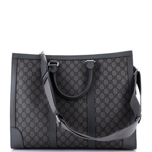 Ophidia Convertible Open Tote GG Coated Canvas Large