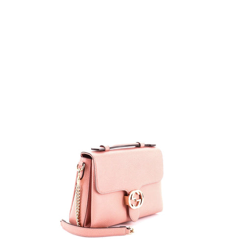 Interlocking Top Handle Bag Leather Small