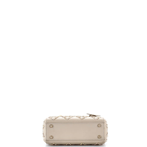 Lady Dior Chain Bag Crystal Embellished Cannage Quilt Leather Mini