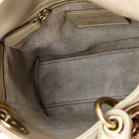Lady Dior Chain Bag Crystal Embellished Cannage Quilt Leather Mini