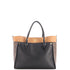 On My Side Tote Leather with Monogram Canvas MM