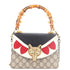Broche Bamboo Top Handle Bag GG Coated Canvas and Leather Mini