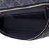 Classic Top Handle Slim Vanity Case with Chain Quilted Denim Small