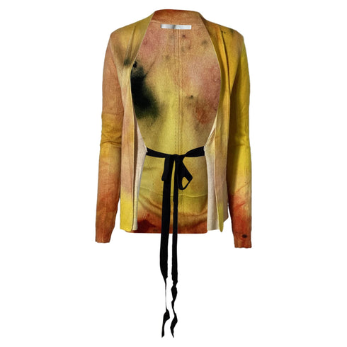 Women's Jason Wu Collection Watercolor Tie Sweater in Yellow Cashmere