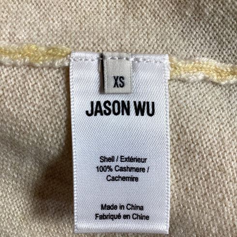 Women's Jason Wu Collection Watercolor Tie Sweater in Yellow Cashmere